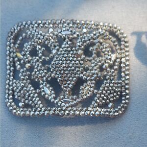 Antique Edwardian Art Nouveau Style  Steel Cut Buckle 1900s